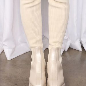 Knit over the knee boots